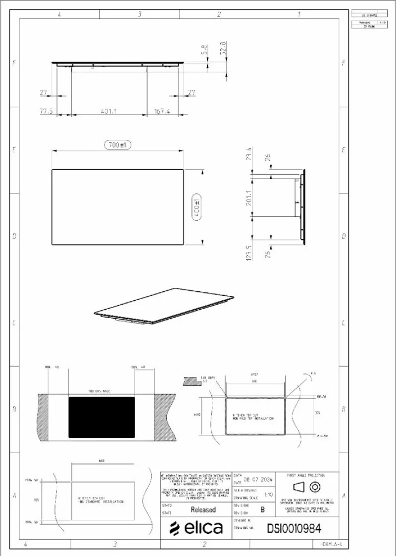 Индукционни Индукционен плот Elica Ratio 702 BL