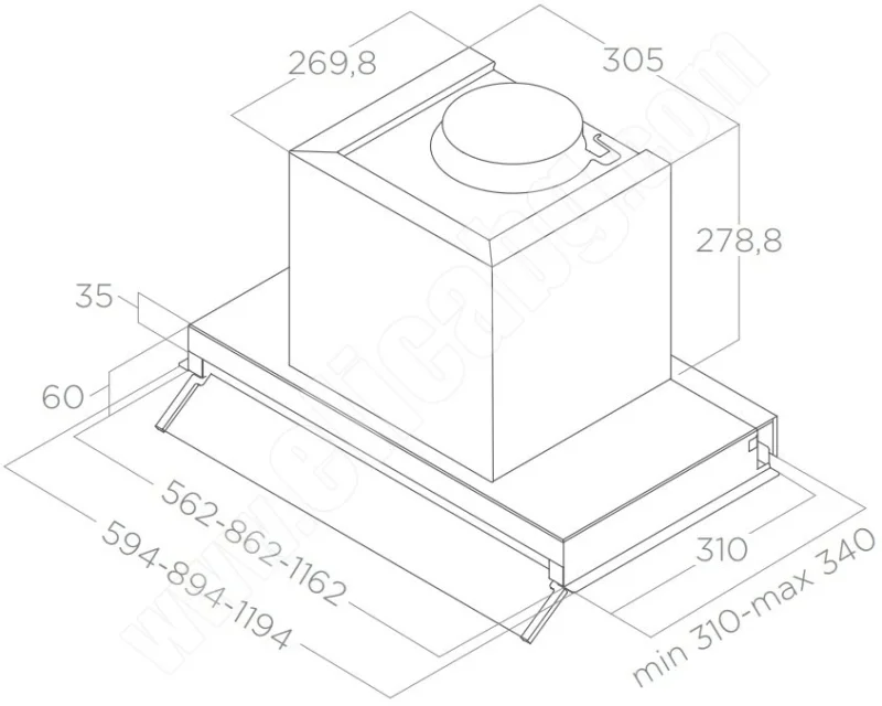 Аспиратори за вграждане Аспиратор Elica Boxin Lux IX 120