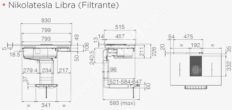 Аспириращи Плотове Аспириращ плот Elica NikolaTesla Libra BL/F/83