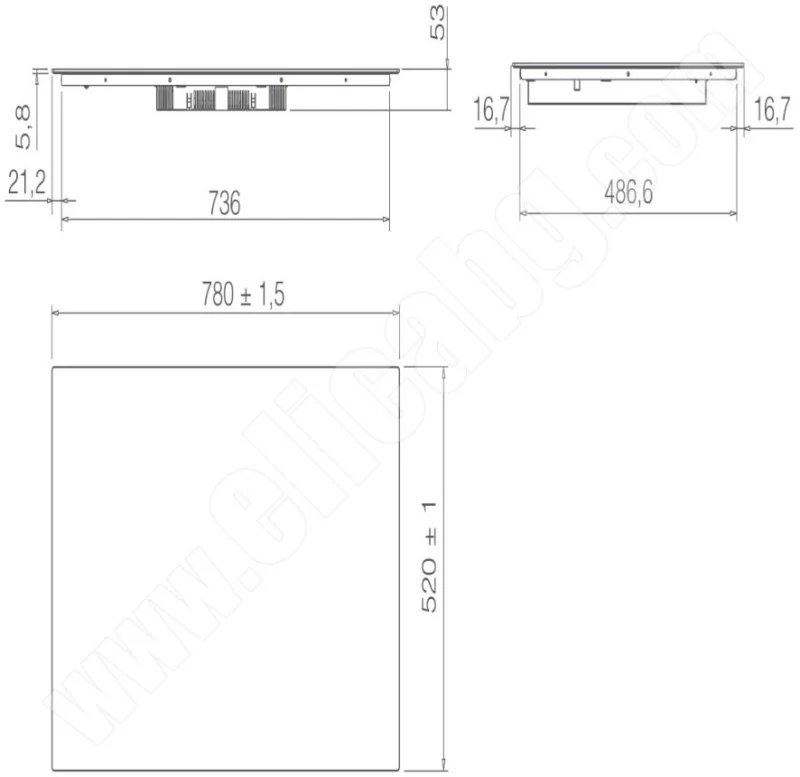 Индукционни Индукционен плот Elica Ratio 804 Plus BL